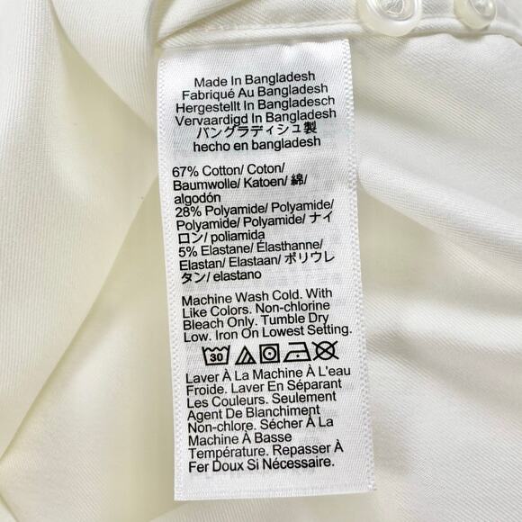 J Crew Men's Bowery Performance Stretch Dress Shirt Medium White Slim Fit - Picture 8 of 16